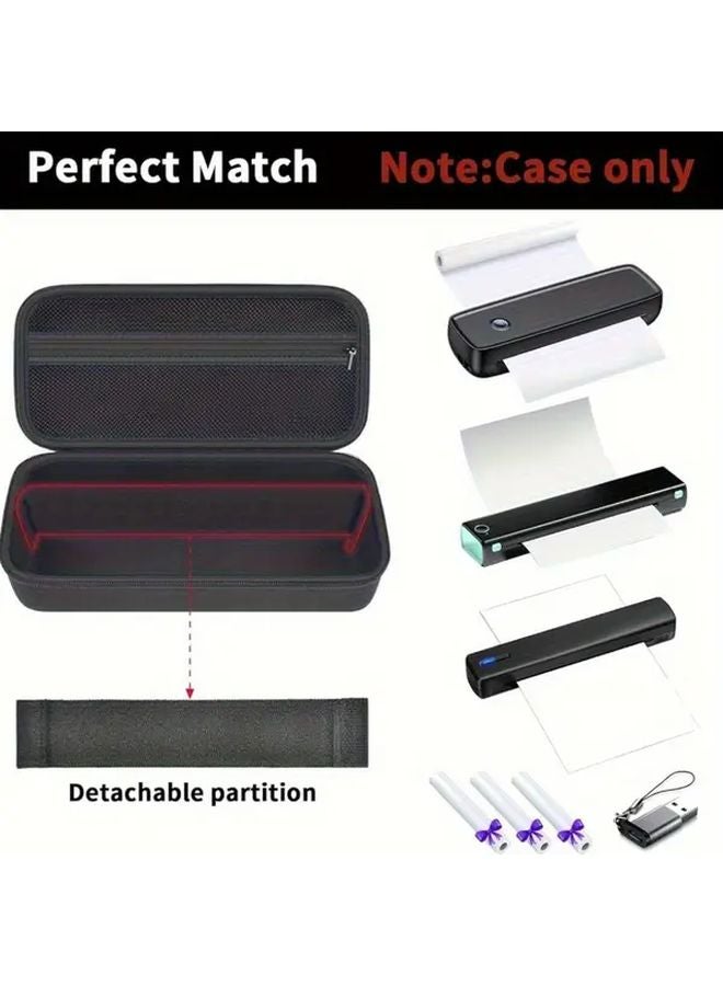 Black Storage Organizer Box For Aixiqee A80 Polono D810 Gutherren Phomemo M08F Wireless Printer - Image 5